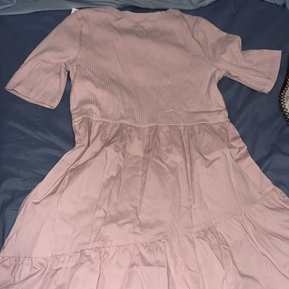 GAP Kids Ribbed Tier Pink Dress